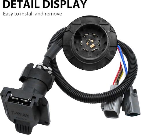56443 من جانب السيارة مخصصة RV Blade 7-Pin Trailer Harness ، وتسخير الأسلاك مقطورة من 7 أسنان ، بديل لـ F Series 250 F Series 350 F Series 450 F Series 550 و F Series 650 Super Duty in Saudi Arabia