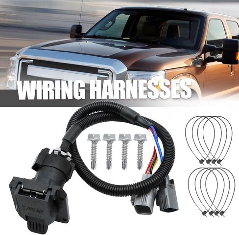 56443 من جانب السيارة مخصصة RV Blade 7-Pin Trailer Harness ، وتسخير الأسلاك مقطورة من 7 أسنان ، بديل لـ F Series 250 F Series 350 F Series 450 F Series 550 و F Series 650 Super Duty in Saudi Arabia