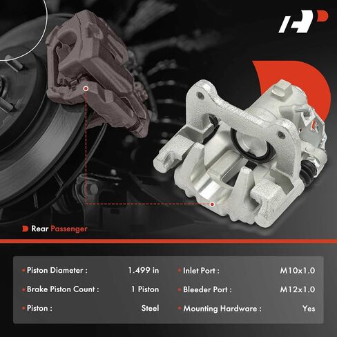 A-Premium Disc Brake Caliper Assembly with Bracket Compatible with Volkswagen Passat 2000-2005 & Audi A6 Quattro 1998-2004, Allroad Quattro 2001-2005, 1.8L 2.7L 2.8L 3.0L - Rear Right Passenger Side in Saudi Arabia