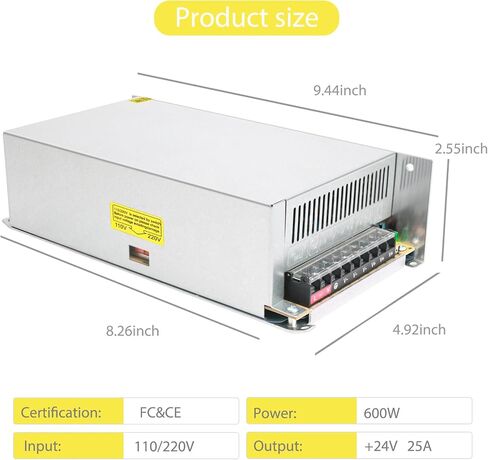 24V 10A Switching Power Supply, AC/DC Voltage Regulator, AC 110V/220V to DC 24V 10A 240W Power Adapter Converter for LED Strip, LED Display, 3D Printer in Saudi Arabia