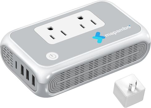 Mapambo Upgraded 300Watts 220V to 110V Converter for European Travel, 220 to 110 Voltage Converter US to Europe for Curling Iron Hair Straightener, European Travel Plug Adapter (230 Watts) in Saudi Arabia
