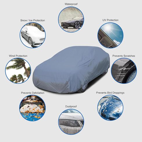 DaShield Ultimum Series Supreme Car Cover for Volkswagen Golf GTI 2006-2024 Hatchback 2-Door, All Weather Protection Breathable Full Coverage Semi Custom Fit, Outdoor Indoor Scratches Dust Shield in Saudi Arabia