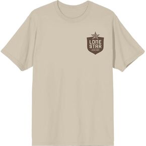 Lone Star Armadillo Drinking Rope Logo Adult Pelican Crew Neck Short Sleeve T-Shirt in Saudi Arabia