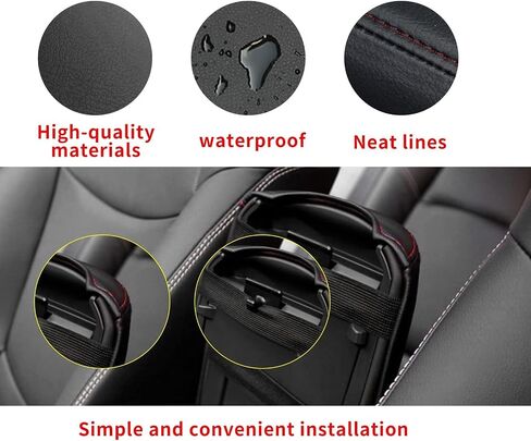 غطاء مسند الذراعين لفورد إيدج 2015-2022 Center Console Pad Covers Cover Cover Cover Resportance Pad Screators Decortory Decortory Drectory (Red Line) in Saudi Arabia