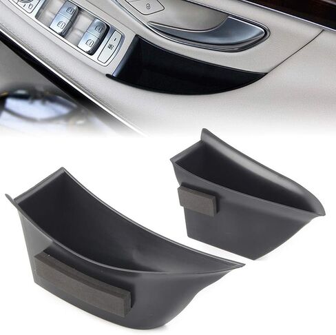 Newsmarts Front Row Door Side Storage Box Handle Pocket Armrest Coin Phone Container Fits for Mercedes Benz S Class W222 320 400 500 2014-2017 in Saudi Arabia