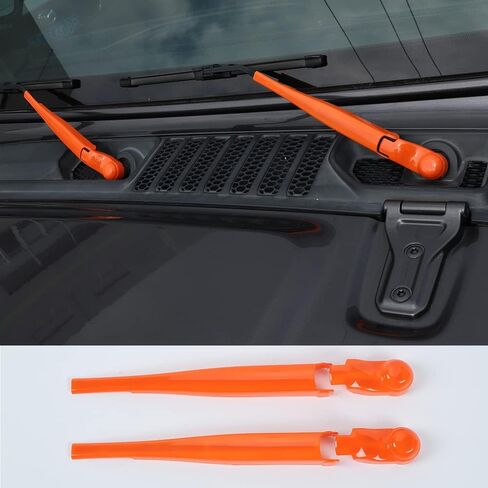 Fit for Jeep Wrangler JL JT Gladiator 2018-2022 ABS Front Window Windshield Wiper Blade Trim Decorative Cover Exterior Car Accessories (Orange) in Saudi Arabia