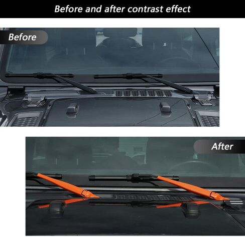 Fit for Jeep Wrangler JL JT Gladiator 2018-2022 ABS Front Window Windshield Wiper Blade Trim Decorative Cover Exterior Car Accessories (Orange) in Saudi Arabia