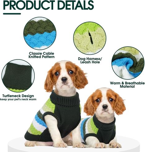 Kuoser Dog Sweater, Dog Sweaters for Medium Dogs Girl Boy, Classic Pet Knitted Sweatshirt Warm Pullover, Dog Holiday Sweater Winter Clothes for Christmas Thanksgiving Outfit, Purple M in Saudi Arabia