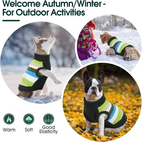 Kuoser Dog Sweater, Dog Sweaters for Medium Dogs Girl Boy, Classic Pet Knitted Sweatshirt Warm Pullover, Dog Holiday Sweater Winter Clothes for Christmas Thanksgiving Outfit, Purple M in Saudi Arabia