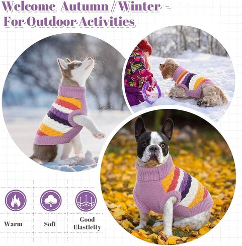 Kuoser Dog Sweater, Thermal Dog Sweaters for Medium Dogs Girl Boy, Red M in Kuwait