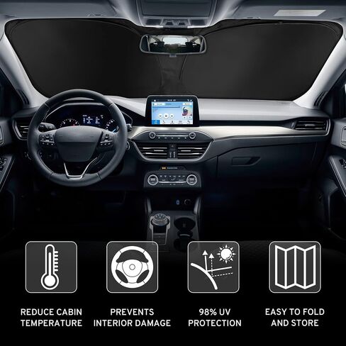Car Windshield Sun Shade Sunshade متوافق مع Mazda 6 2014-2020 2021 Sport Grand Touring Reserate Signature ، Window Car Front Window Sun Shield Visor in Saudi Arabia