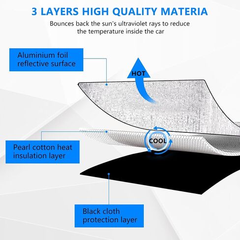 النافذة الأمامية Sunshade متوافقة مع 2018-2023 Jeep Wrangler JL Jlu 4xe Gladiator JT Windshield Sun Blocks الأشعة فوق البنفسجية واقي من أشعة الشمس وطيب النافذة الأمامية الظلال ، النجمة in Kuwait