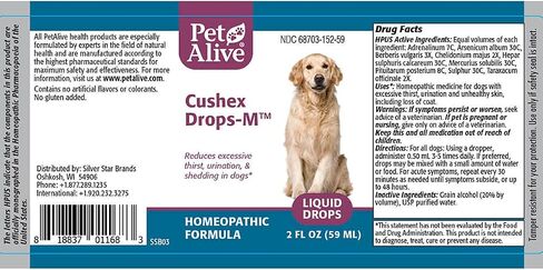 PetAlive Cushex Drops-S, Adrenal Gland Balance Herbal Pet Supplement, 2fl oz., 59ML in Saudi Arabia