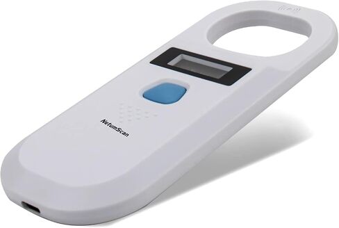 NetumScan ترقية ماسحة قارئ Microghip Pet ، 256 تخزين البيانات ماسح ضوئي لمعرف رقاقة Pet Scoring Tag Tagble مع شاشة OLED مستقرة لـ ISO 11784/11785 ، FDX-B و ID64 RFID EMID in Kuwait
