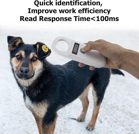 NetumScan ترقية ماسحة قارئ Microghip Pet ، 256 تخزين البيانات ماسح ضوئي لمعرف رقاقة Pet Scoring Tag Tagble مع شاشة OLED مستقرة لـ ISO 11784/11785 ، FDX-B و ID64 RFID EMID in Kuwait