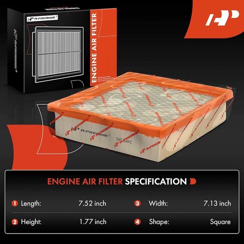A-Premium Engine Air Filter Compatible with Chevrolet Volt 2011-2015 & Cadillac ELR 2014-2016, Flexible Panel, Replace# 20871244 in Saudi Arabia