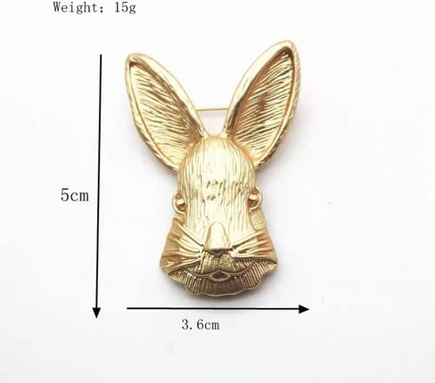 Punk Rabbit Head بروش دبوس للنساء للنساء رجال ذهبي حيوان أليف حيوان أرنب صدر طية دبوس شارة باقة زفاف باقة لارتداء الملابس معطف القبعة in Saudi Arabia
