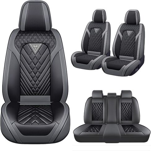 Car seat Covers fit 95% of Mercedes-Benz Models 2000-2024,Premium Nappa Leather Waterproof Anti-Slip Sports Seat Cover,Airbag Compatible Easy to Install Seat Protector Front Pair（Black） in Saudi Arabia