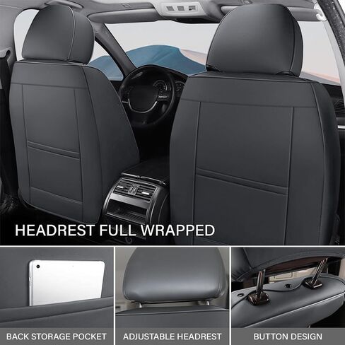 Car seat Covers fit 95% of Mercedes-Benz Models 2000-2024,Premium Nappa Leather Waterproof Anti-Slip Sports Seat Cover,Airbag Compatible Easy to Install Seat Protector Front Pair（Black） in Saudi Arabia