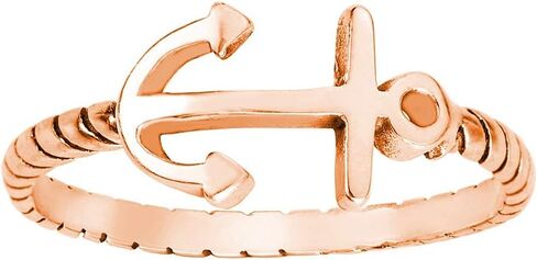 Clostoutwarehouse 925 Sterling Silver Anchor of Soul Ring (يأتي بالألوان) in Saudi Arabia