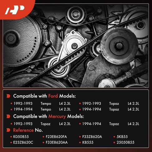 A-Premium Engine Serpentine Drive Belt Compatible with Ford Tempo, Topaz & Mercury Topaz, 1992 1993 1994 - L4 2.3L in Saudi Arabia