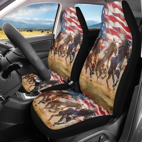 2 Pack Car Front Seat Covers Vehicle Seat Covers Tribal Highland Cattle Cow Sunflower Pattern Car Seat Protector Automotive Accessories Decoration Fit for Most Car Sedan Van Truck in Saudi Arabia