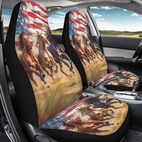 2 Pack Car Front Seat Covers Vehicle Seat Covers Tribal Highland Cattle Cow Sunflower Pattern Car Seat Protector Automotive Accessories Decoration Fit for Most Car Sedan Van Truck in Saudi Arabia