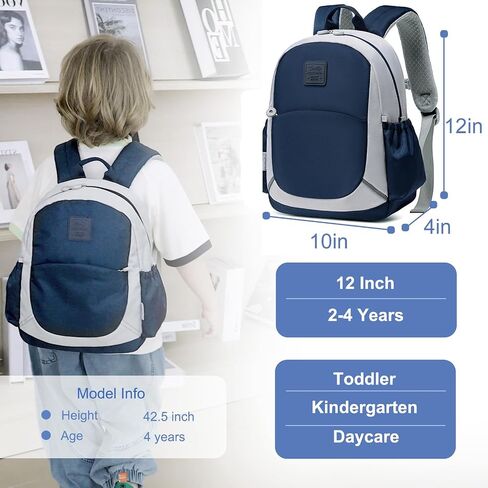 CAMTOP Toddler Backpack for Boys Girls 2-4, Kids Backpacks for Kindergarten Preschool, 12" H Small Bookbag for Daycare Travel (Black) in Saudi Arabia