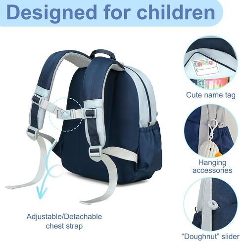 CAMTOP Toddler Backpack for Boys Girls 2-4, Kids Backpacks for Kindergarten Preschool, 12" H Small Bookbag for Daycare Travel (Black) in Saudi Arabia