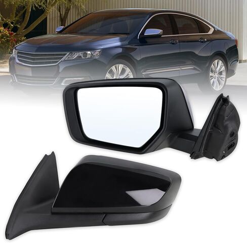مرآة جانبية للركاب اليمنى متوافقة مع 2014 2015 2015 2017 2018 2019 Chevy Impala مع زجاج قابلة للطي يدوي أسود استبدال#22936945 (3pins) in Saudi Arabia