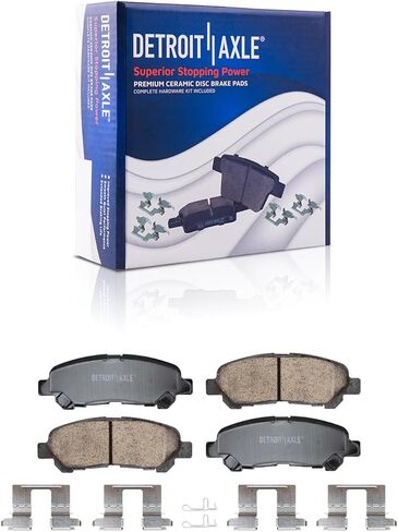 Detroit Axle - مجموعة الفرامل الخلفية للفترة 2008-2014 Toyota Highlander حفر ودوارات الفرامل المحفوفة بالذات ومنصات الفرامل السيراميك 2009 2010 2011 2012 2013 استبدال: 12.17 "بوصة الدوار in Saudi Arabia