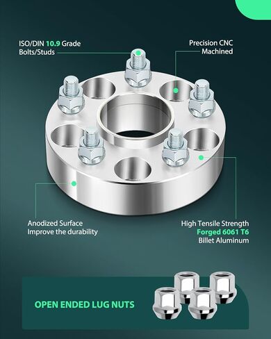 SCITOO 4X 5x4.5 12x1.5 64.1 1.5" Wheel Spacers 5x114.3 to 5x114.3 fits for 1998-2019 for Honda for Accord in Saudi Arabia