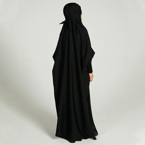 Iwemek Kids Asslim Dress for Girls Rooded Abaya مع حجاب صلاة الإسلامية ترامضان غلاف كامل Burka Jilbab Kaftan Robe in Kuwait