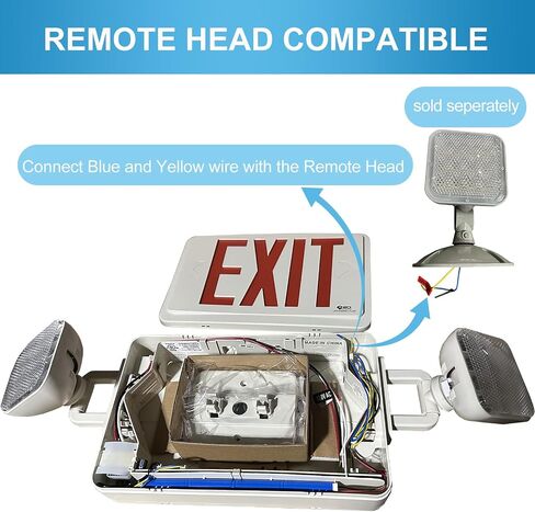 LED ENERGY PLUS Remote Outdoor Emergency Light Head – Single Head LED Lamp - Weatherproof Emergency Exit Lighting – 3.6V OR 9.6V Volts, 1.7 Watts (1 Pack) in Kuwait