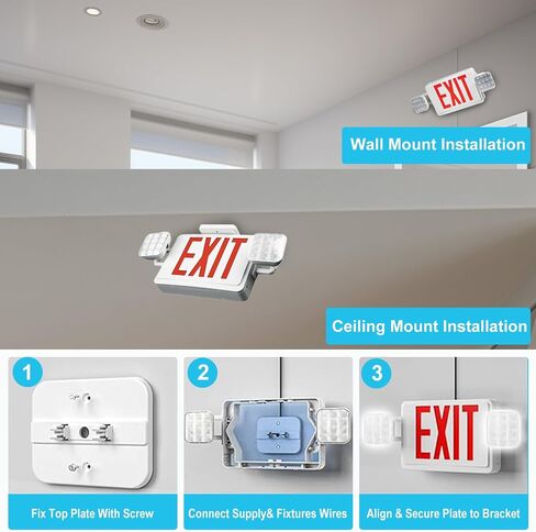 LED ENERGY PLUS Remote Outdoor Emergency Light Head – Single Head LED Lamp - Weatherproof Emergency Exit Lighting – 3.6V OR 9.6V Volts, 1.7 Watts (1 Pack) in Kuwait