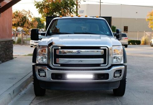 iJDMTOY Lower Grille 20-Inch LED Light Bar Compatible with 2011-16 Ford F250 F350 Super Duty, Includes (1) 120W High Power LED Lightbar, Lower Bumper Opening Mount Brackets & On/Off Switch Wiring Kit in Saudi Arabia