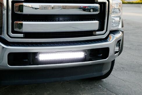 iJDMTOY Lower Grille 20-Inch LED Light Bar Compatible with 2011-16 Ford F250 F350 Super Duty, Includes (1) 120W High Power LED Lightbar, Lower Bumper Opening Mount Brackets & On/Off Switch Wiring Kit in Saudi Arabia