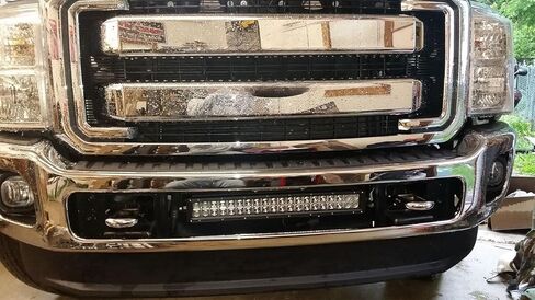 iJDMTOY Lower Grille 20-Inch LED Light Bar Compatible with 2011-16 Ford F250 F350 Super Duty, Includes (1) 120W High Power LED Lightbar, Lower Bumper Opening Mount Brackets & On/Off Switch Wiring Kit in Saudi Arabia