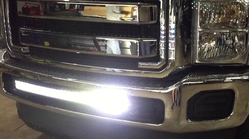 iJDMTOY Lower Grille 20-Inch LED Light Bar Compatible with 2011-16 Ford F250 F350 Super Duty, Includes (1) 120W High Power LED Lightbar, Lower Bumper Opening Mount Brackets & On/Off Switch Wiring Kit in Saudi Arabia