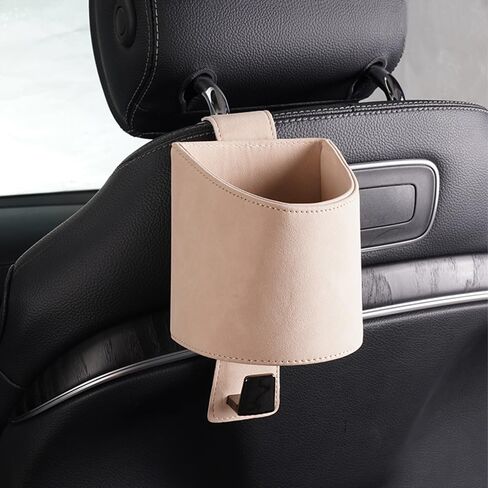 2 Pcs Car Cup Holder for Mercedes Benz GLS/AMG X167 X166 SUV, Car Seat Back Multifunctional Hook Cup Drink Holders with Hooks,Black, normal in Saudi Arabia