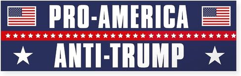 CafePress Pro America Anti Trump 10"x3" Rectangle Vinyl Bumper Sticker Car Decal in Saudi Arabia