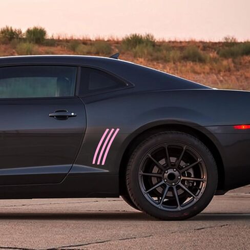 Tomall 6pcs جانب السيارة تنفيس إدراج ملصقات الفينيل الشريط المتوافقة مع شيفروليه كامارو 2010-2015 شارات تنفيس تنفيس الجانبية للسيارة (أسود لامع) in Saudi Arabia