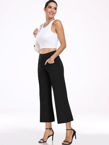 CADMUS High Waist Yoga Pants Women Wide Leg Pants with Pockets Stretch Dress Casual Sweatpants Petite/Regular/Tall in Saudi Arabia