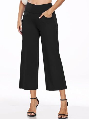 CADMUS High Waist Yoga Pants Women Wide Leg Pants with Pockets Stretch Dress Casual Sweatpants Petite/Regular/Tall in Saudi Arabia