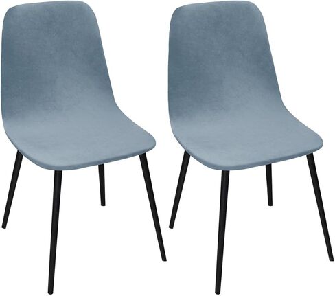 2 Pack Velvet Dining Room Shell Chair Covers Slipcovers Washable Removable Mid Century Modern Armless Curved Chair Protector for Home Decor Living Room in Kuwait