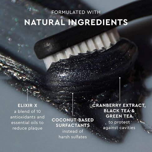 معجون أسنان فحم القمر، إزالة البقع للتبييض اليومي - معجون أسنان لتبييض الأسنان خالٍ من SLS بدون الفلورايد - نباتي - يقلل من البلاك ويدعم صحة اللثة - النعناع (4.2 أونصة) in Kuwait