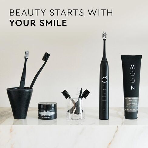 معجون أسنان فحم القمر، إزالة البقع للتبييض اليومي - معجون أسنان لتبييض الأسنان خالٍ من SLS بدون الفلورايد - نباتي - يقلل من البلاك ويدعم صحة اللثة - النعناع (4.2 أونصة) in Kuwait