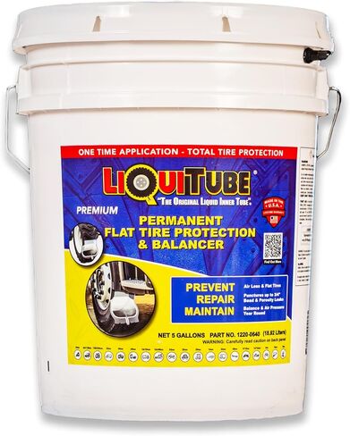 Premium Heavy Duty Tire Sealant - Permanent Flat Tire Protection for Industrial and Off Road Tires - Maintain Air Pressure, Balance - Seal Punctures, Bead, Rim, Tire Weathering Leaks (1 Gal) in Saudi Arabia
