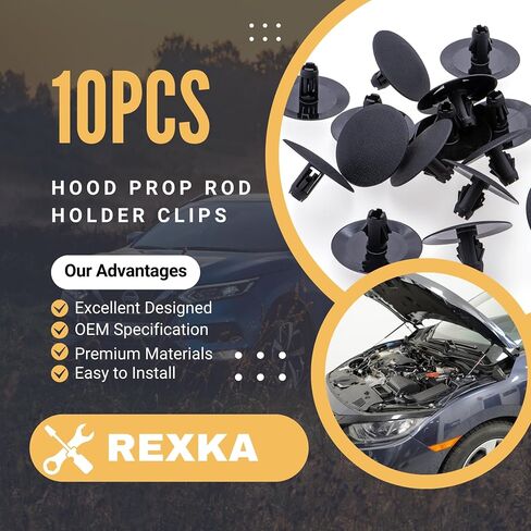Rexka 10pcs Hood Insulator Pad Liner Clip 2004-2023 Subaru 90814FC001 Forester ، Impreza ، Legacy ، Outback ، Tribeca in Saudi Arabia