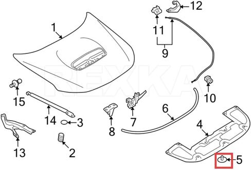 Rexka 10pcs Hood Insulator Pad Liner Clip 2004-2023 Subaru 90814FC001 Forester ، Impreza ، Legacy ، Outback ، Tribeca in Saudi Arabia